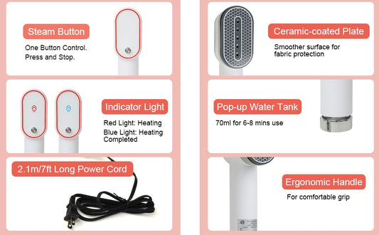 2-in-1 Dry Iron & Steam Iron Portable Handheld Garment Steamer MOQ 200+