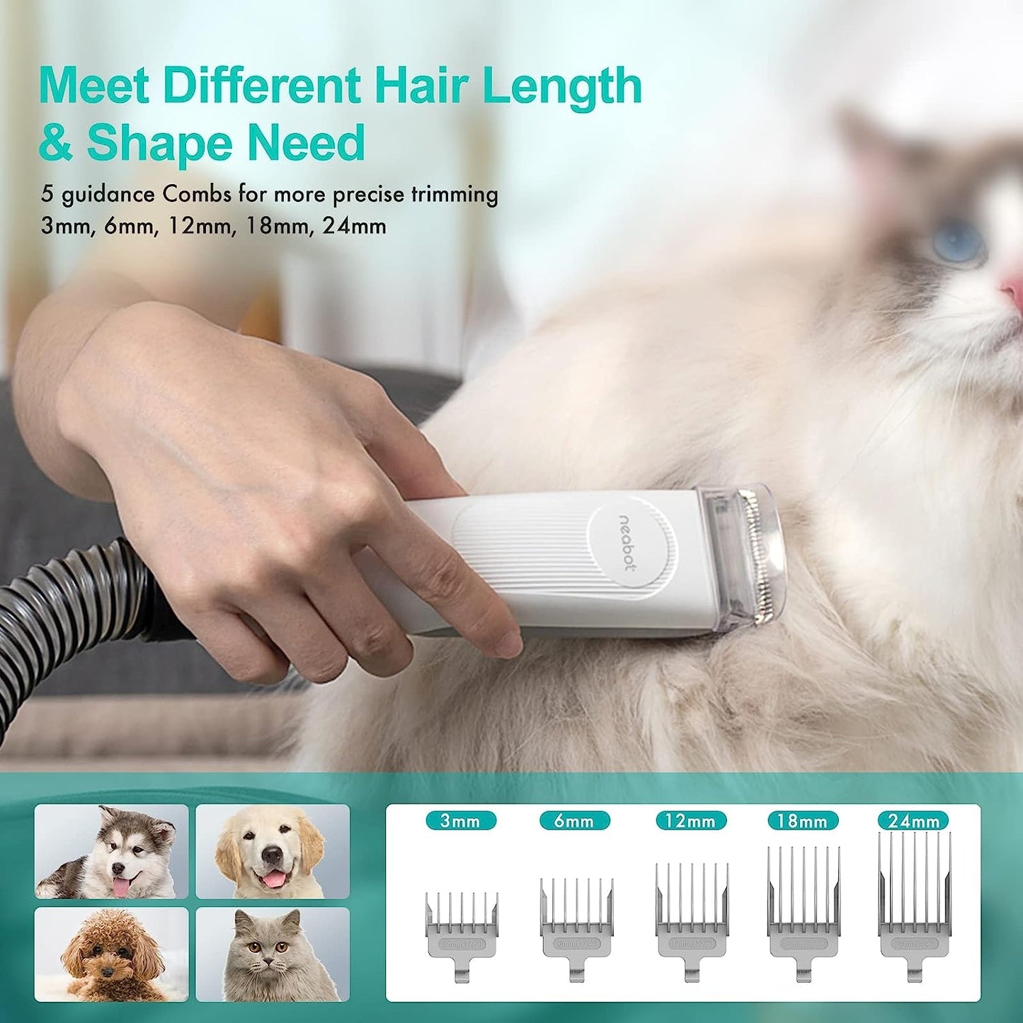 Pet Grooming Clippers Pet Grooming Kit Pet Vacuum Suction MOQ 200+